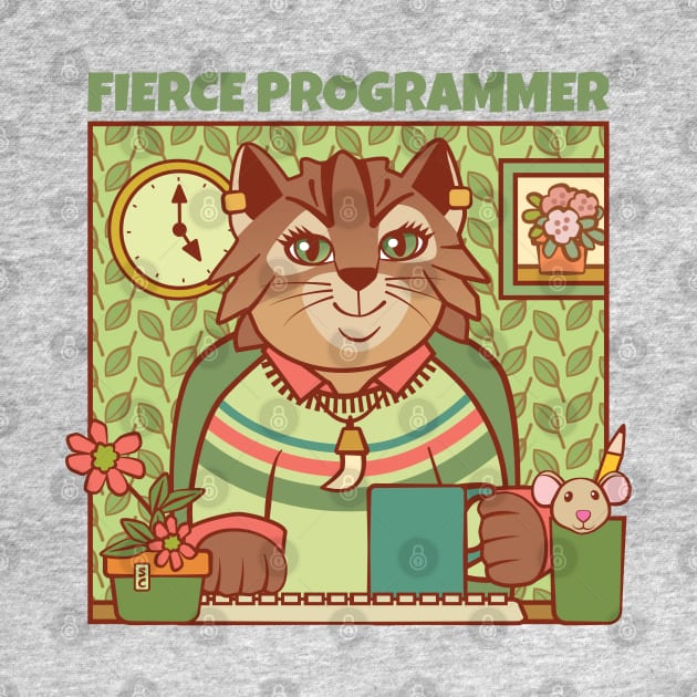 Dread Fierce Programmer Cat by Sue Cervenka